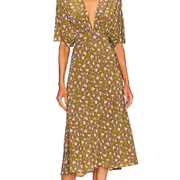 Olive Wildflower Revolve Dress Never Worn